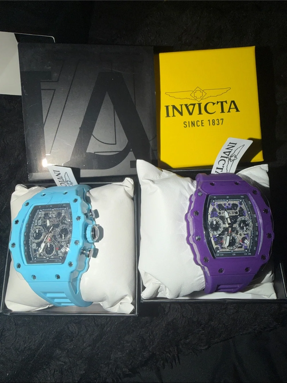 Invicta Ativa Light Blue or Purple Skeleton Dial Unisex Sport Watch-Authentic⌚️